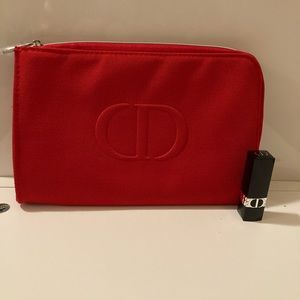 NWOT! Dior Cosmetic Bag and Lip Stick